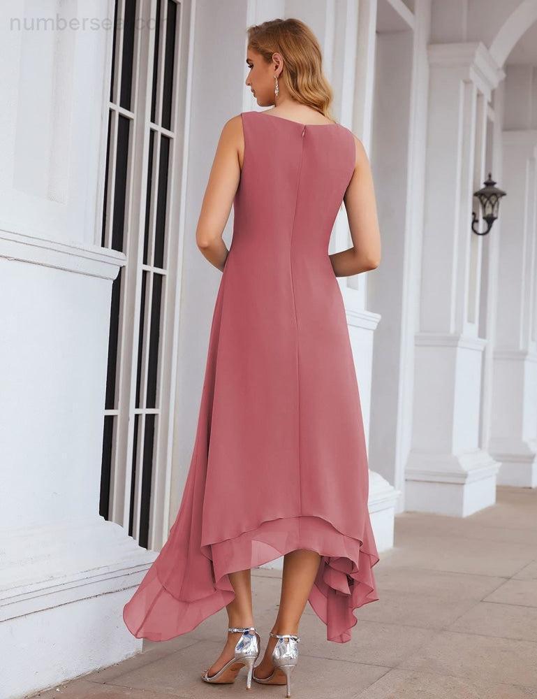 Chiffon Plus Size Mother of Bride Dresses with Jacket Formal Dresses for Wedding SEA28073