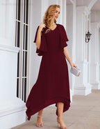 Chiffon Plus Size Mother of Bride Dresses with Jacket Formal Dresses for Wedding SEA28073