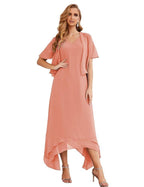 Chiffon Plus Size Mother of Bride Dresses with Jacket Formal Dresses for Wedding SEA28073