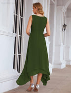 Chiffon Plus Size Mother of Bride Dresses with Jacket Formal Dresses for Wedding SEA28073