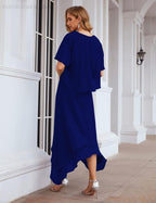 Chiffon Plus Size Mother of Bride Dresses with Jacket Formal Dresses for Wedding SEA28073