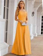 One Shoulder Chiffon Bridesmaid Dresses Long Formal Homecoming Prom Gowns for Women Party Wedding Evening SEA28052