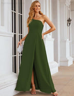 One Shoulder Chiffon Bridesmaid Dresses Long Formal Homecoming Prom Gowns for Women Party Wedding Evening SEA28052