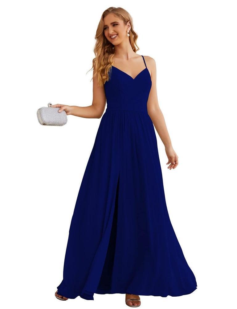 Spaghetti Strap Bridesmaid Dresses Long Formal Party Prom Gowns 28060
