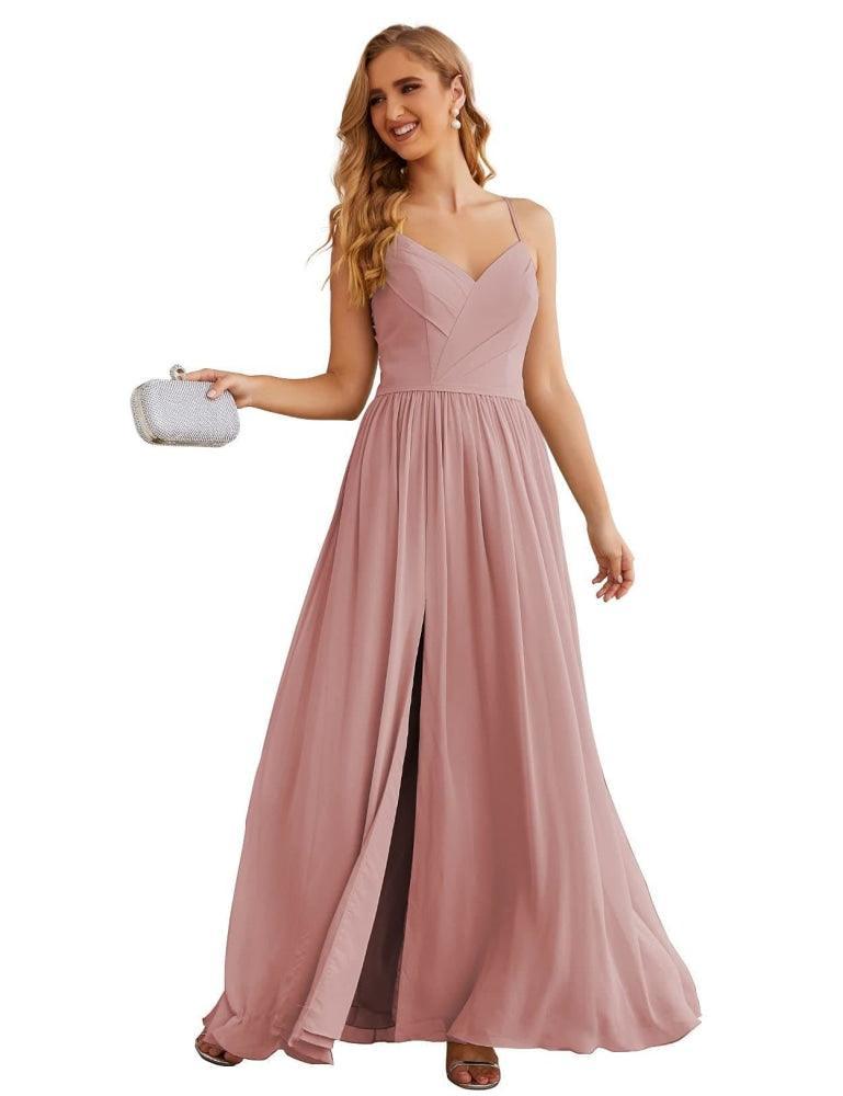 Spaghetti Strap Bridesmaid Dresses Long Formal Party Prom Gowns 28060