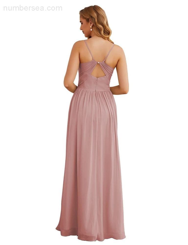 Spaghetti Strap Bridesmaid Dresses Long Formal Party Prom Gowns 28060