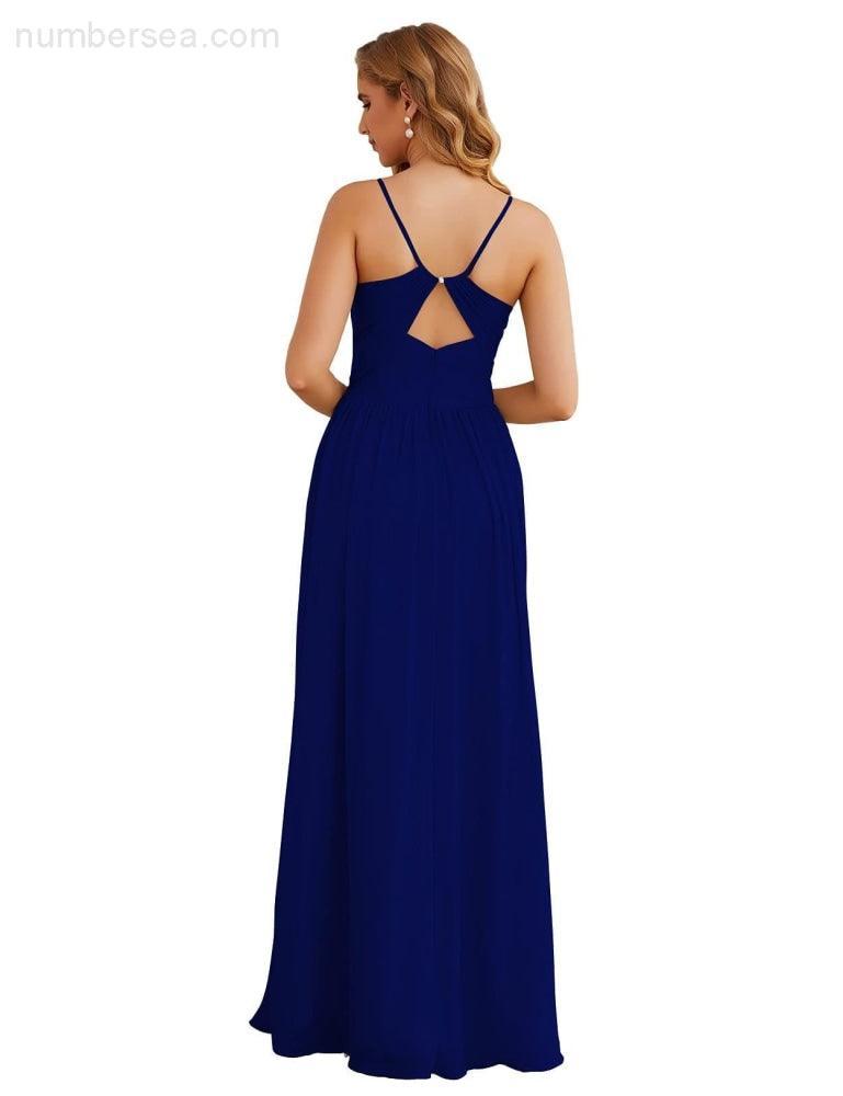 Spaghetti Strap Bridesmaid Dresses Long Formal Party Prom Gowns 28060