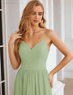 Spaghetti Strap Bridesmaid Dresses Long Formal Party Prom Gowns 28060