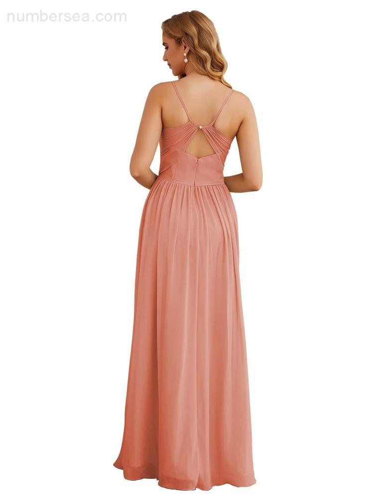 Spaghetti Strap Bridesmaid Dresses Long Formal Party Prom Gowns 28060