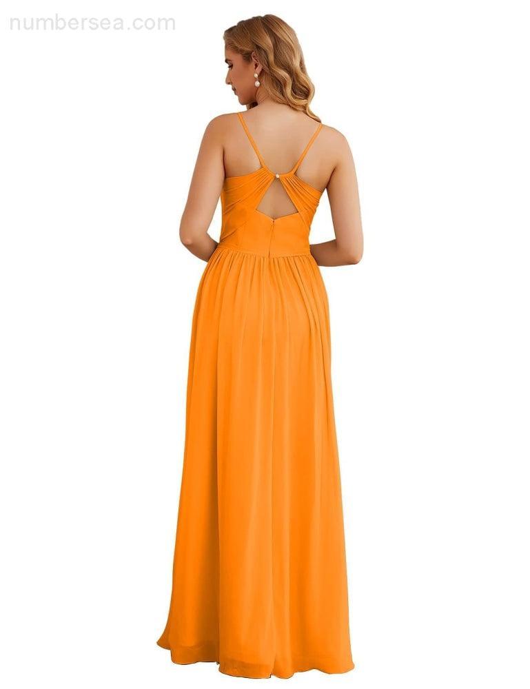Spaghetti Strap Bridesmaid Dresses Long Formal Party Prom Gowns 28060
