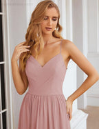 Spaghetti Strap Bridesmaid Dresses Long Formal Party Prom Gowns 28060