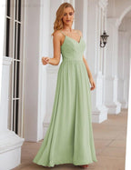 Spaghetti Strap Bridesmaid Dresses Long Formal Party Prom Gowns 28060