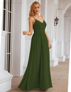 Spaghetti Strap Bridesmaid Dresses Long Formal Party Prom Gowns 28060