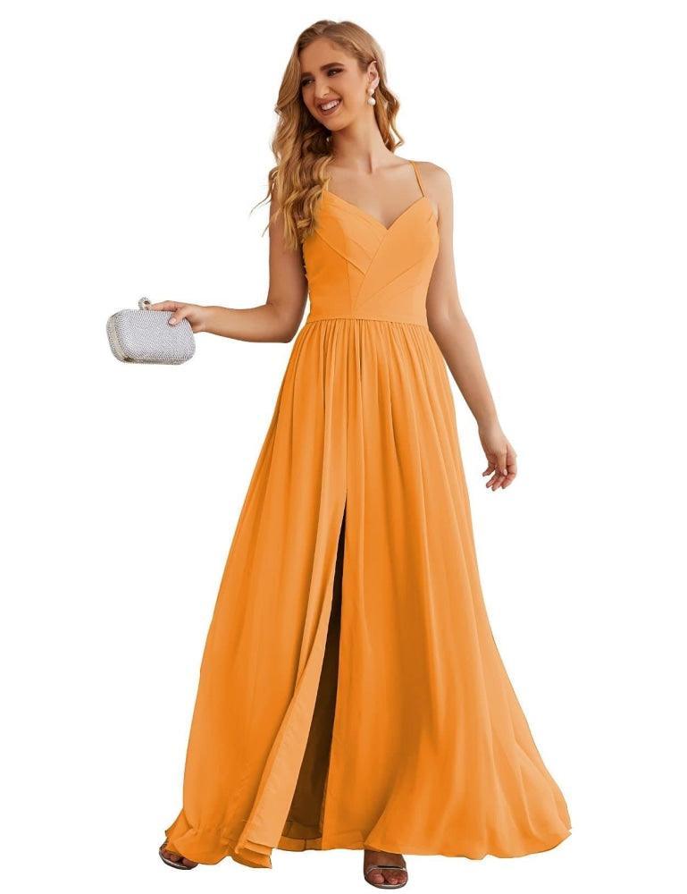 Spaghetti Strap Bridesmaid Dresses Long Formal Party Prom Gowns 28060