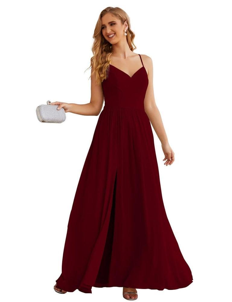 Spaghetti Strap Bridesmaid Dresses Long Formal Party Prom Gowns 28060