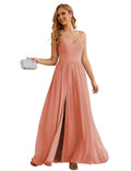 Spaghetti Strap Bridesmaid Dresses Long Formal Party Prom Gowns 28060