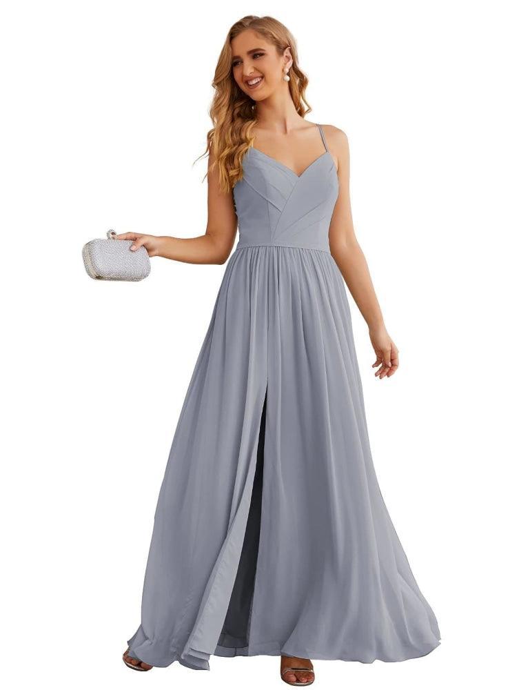 Spaghetti Strap Bridesmaid Dresses Long Formal Party Prom Gowns 28060