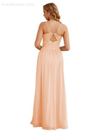 Spaghetti Strap Bridesmaid Dresses Long Formal Party Prom Gowns 28060