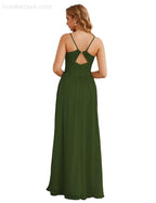 Spaghetti Strap Bridesmaid Dresses Long Formal Party Prom Gowns 28060