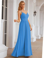 Spaghetti Strap Bridesmaid Dresses Long Formal Party Prom Gowns 28060