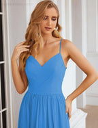 Spaghetti Strap Bridesmaid Dresses Long Formal Party Prom Gowns 28060
