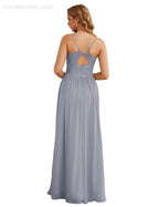 Spaghetti Strap Bridesmaid Dresses Long Formal Party Prom Gowns 28060
