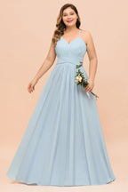 Plus Size Bridesmaid Dress Sweetheart Floor Length A-line Maid of Honor Dress