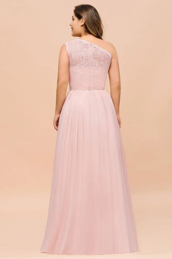 Plus Size Sleeveless aline Bridesmaid Dress Long Side Split Wedding Party Dress