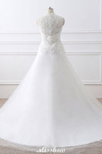 Princess Lace V-neck Tulle Elegant Wedding Dress