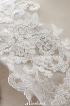 Princess Lace V-neck Tulle Elegant Wedding Dress