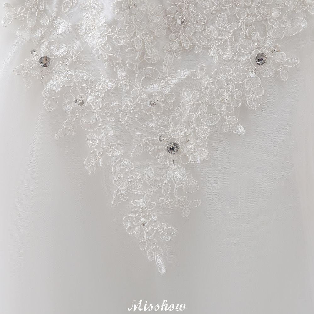 Princess Sweetheart Tulle Wedding Dress With Lace