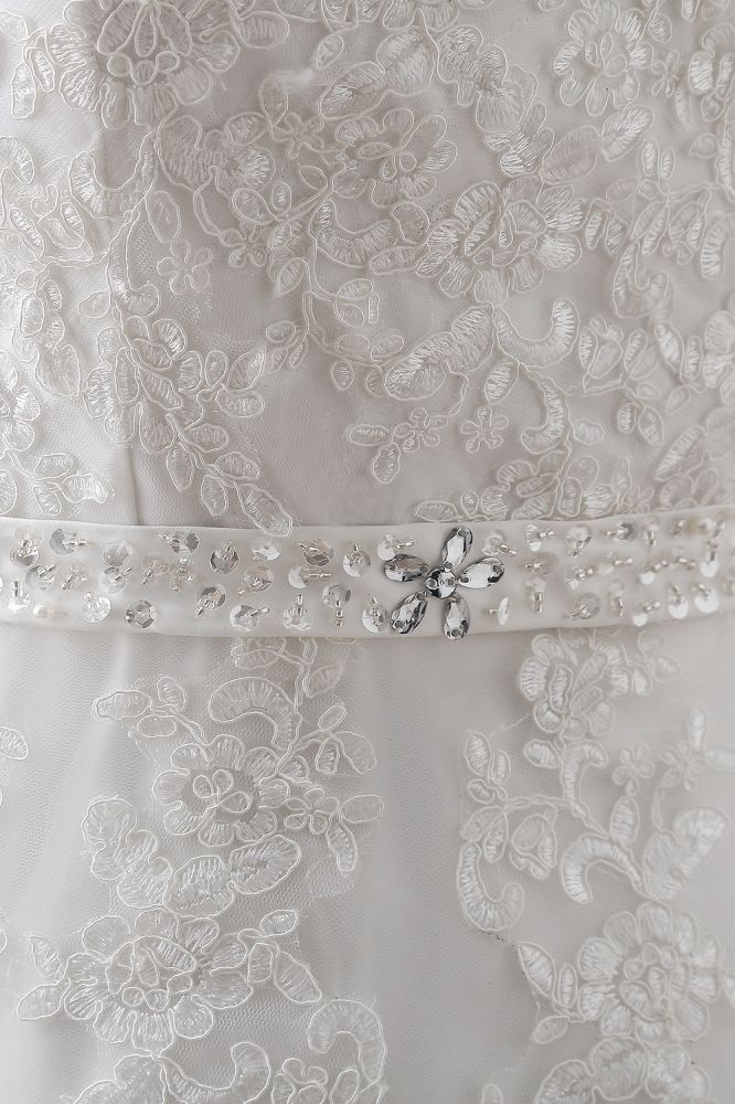 Princess V-Neck Tulle New Arrival Wedding Dress With Lace