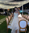 Modest A-line White Evening Dress Charming Formal Gown  Y591