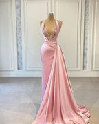 Pink Long Prom Dress,Pageant Dress,Evening Dress,Graduation School Party Gown Y562