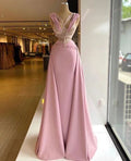Pink Long Prom Dress Unique Evening Dress Y521