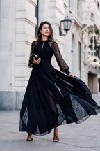 Elegant Lace Evening Dress Black Prom Dress Fashion Prom Dress Sexy Party Dress S24643