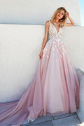 Romantic Tulle & Taffeta Scoop Neckline A-Line Wedding Dresses