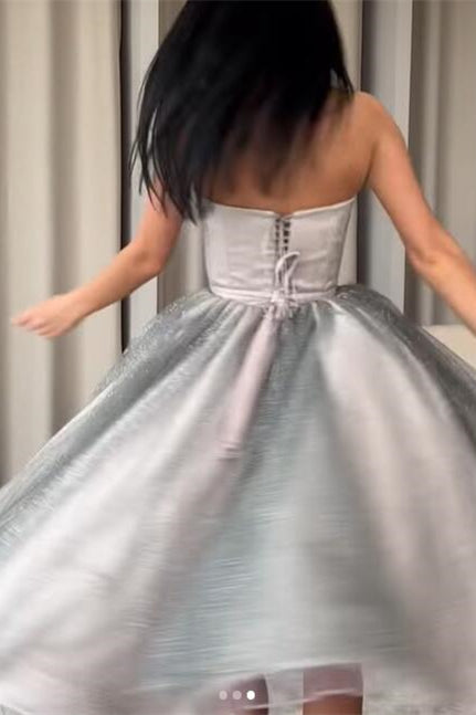 Sparkly Sleeveless A-line Sequined Prom Dress