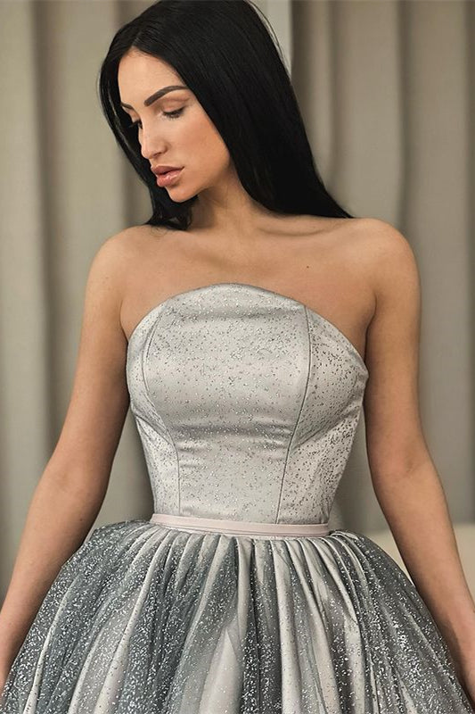 Sparkly Sleeveless A-line Sequined Prom Dress
