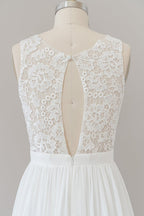 Straps Lace A-line Boho Wedding Dress