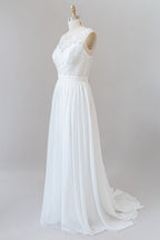 Straps Lace A-line Boho Wedding Dress