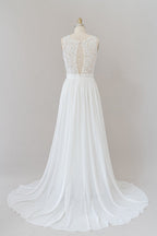 Straps Lace A-line Boho Wedding Dress