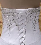 Sweetheart Ball Gown Watteau Train Wedding Dress with Appliques Beading