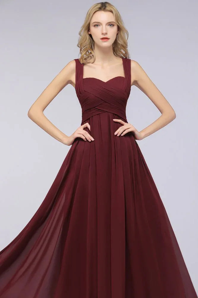 Sweetheart Bungurdy Tiered Lace Prom Dresses | Simple Cap Sleeves A-Line Evening Dresses