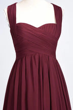Sweetheart Bungurdy Tiered Lace Prom Dresses | Simple Cap Sleeves A-Line Evening Dresses
