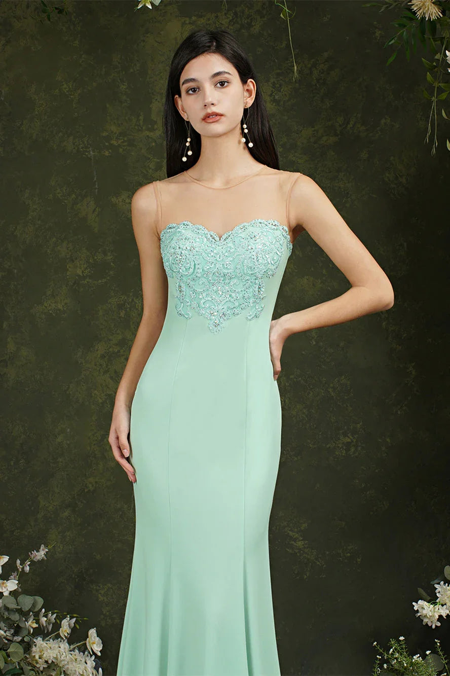 Sweetheart Floral Lace Tulle Mermaid Long Prom dress