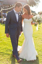 Sweetheart Neckline Mermaid Wedding Dresses With Lace Appliques