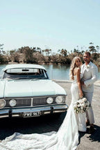 Sweetheart Sheath/Column Lace Appliques Beach Wedding Dress Bridal Dress