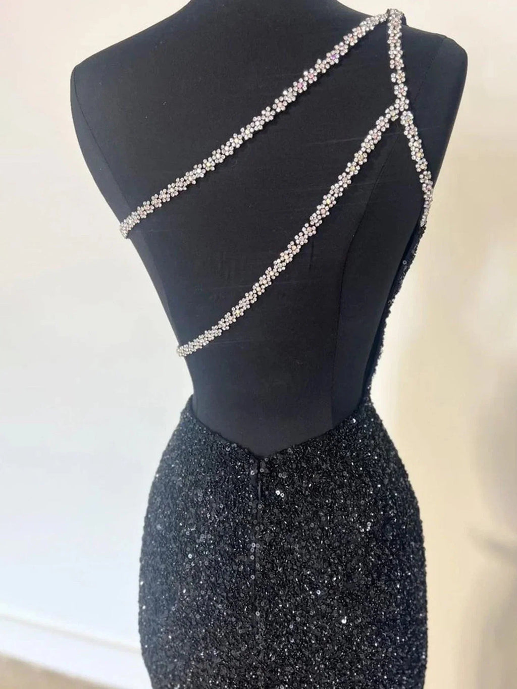 Tove | Orange One Sholder Sequins Mermaid Prom Dresses with Slit