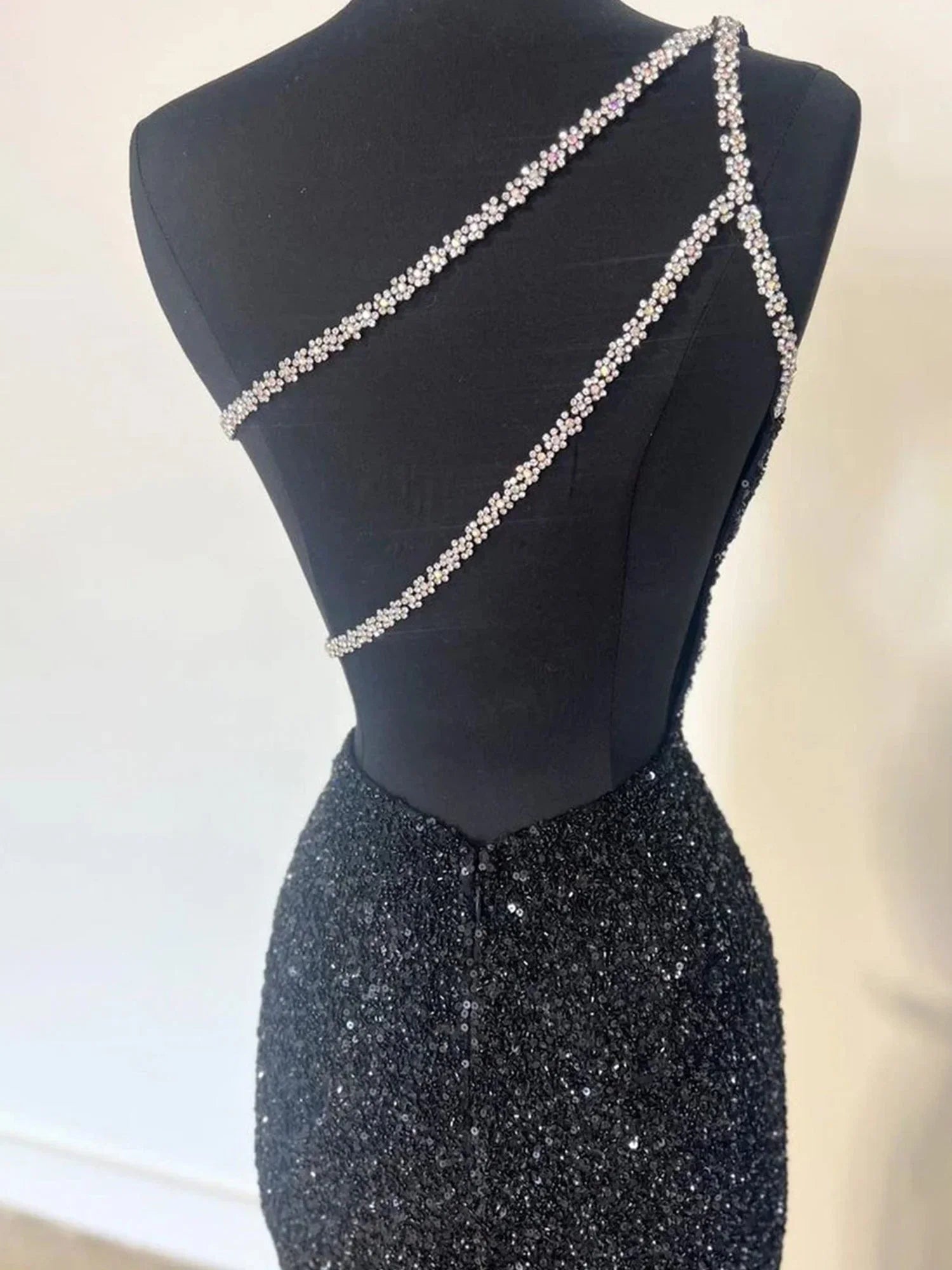 Tove | Orange One Sholder Sequins Mermaid Prom Dresses with Slit